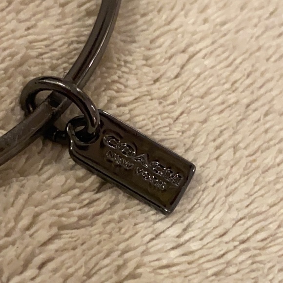 Coach Gun Metal & Crystal Bangle Bracelet Set - Picture 8 of 10